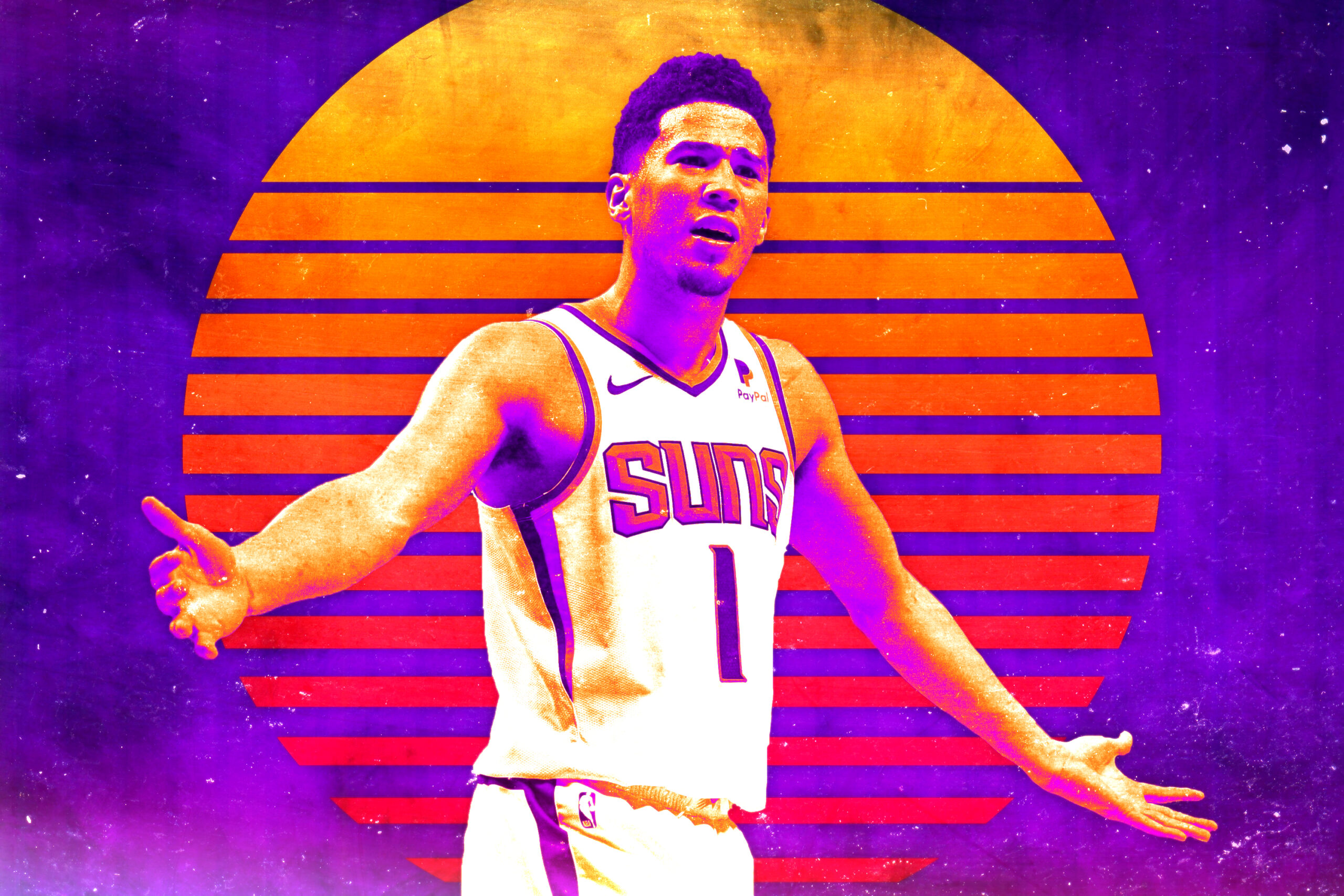500 LEVEL Devin Booker T-Shirt - Officially Licensed NBA Player Shirt, Lay Up Design