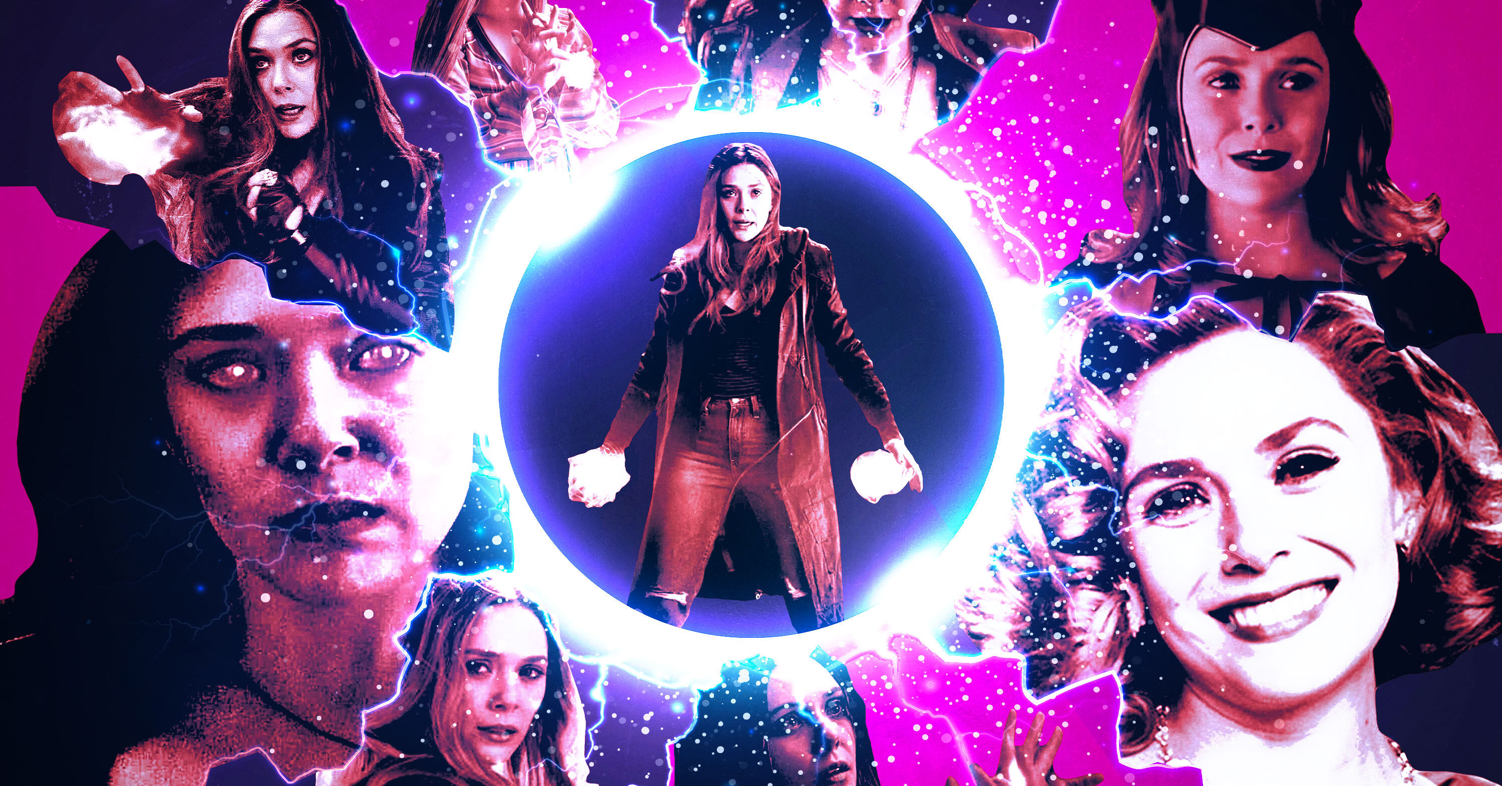 In a Universe of Black-and-White Characters, Wanda Maximoff Exists in ...