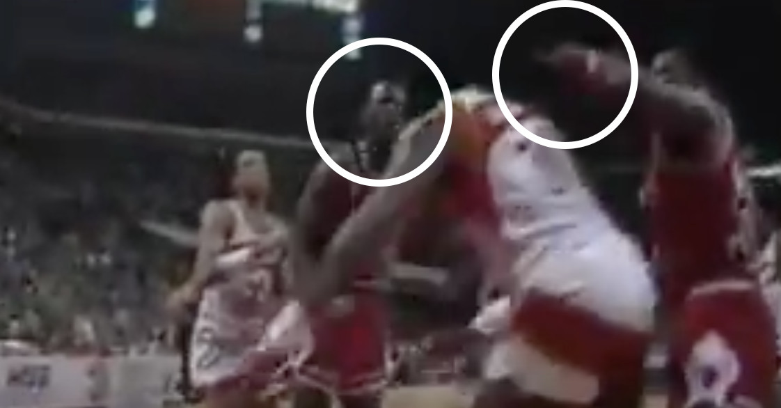 michael jordan dunk on tree rollins